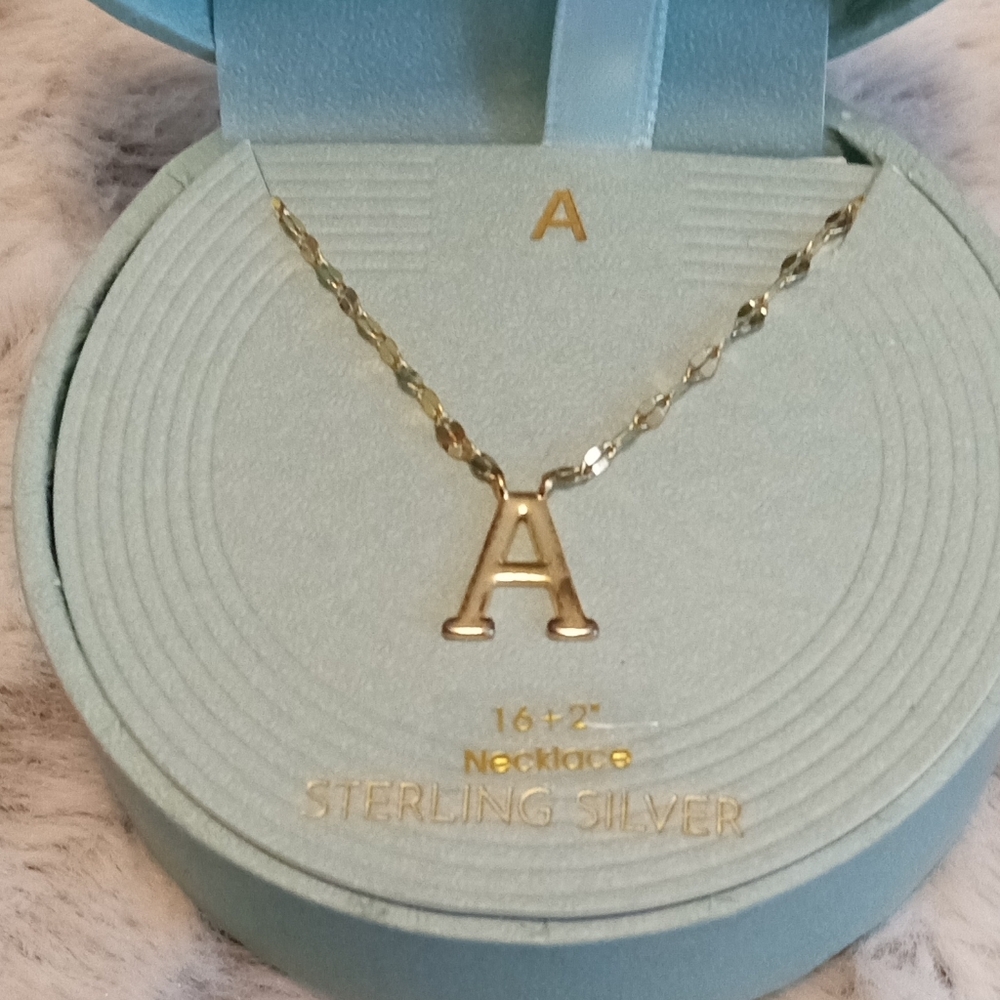 Sterling Silver Letter "A" Necklace